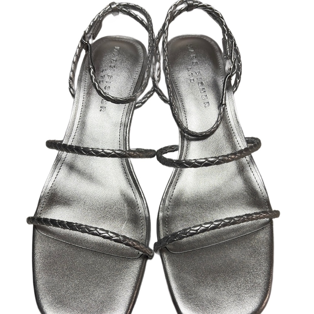 Marc fisher Elegant Silver Strappy Heels - Picture 3 of 3